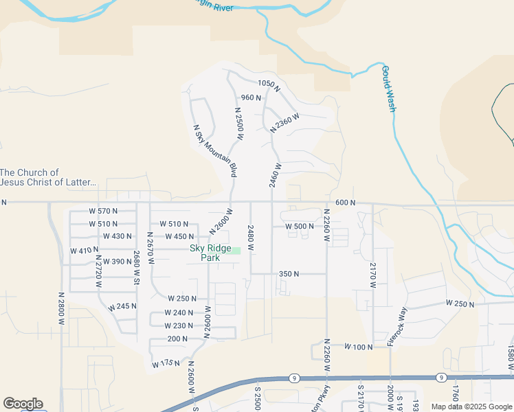 map of restaurants, bars, coffee shops, grocery stores, and more near 501 North 2480 West in Hurricane