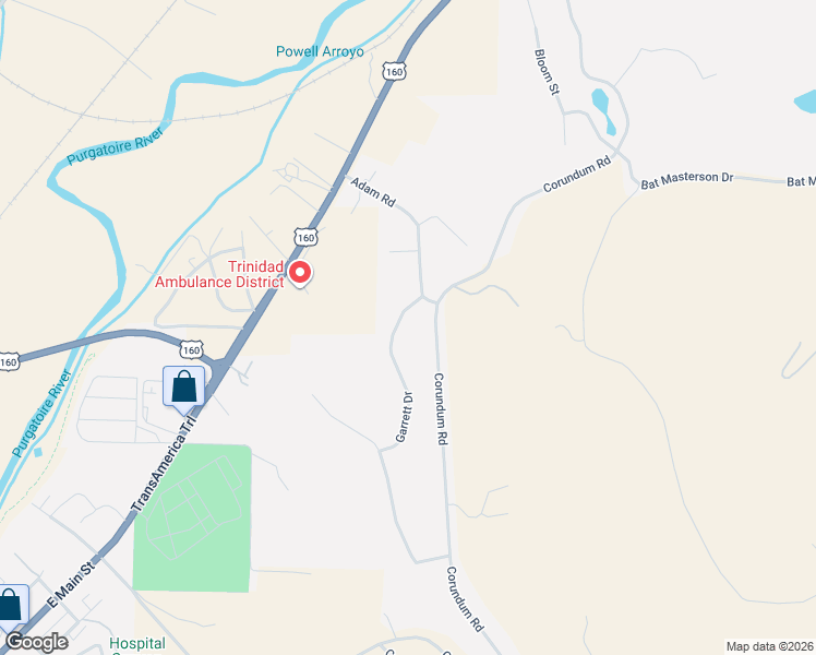 map of restaurants, bars, coffee shops, grocery stores, and more near 304 Garrett Drive in Trinidad
