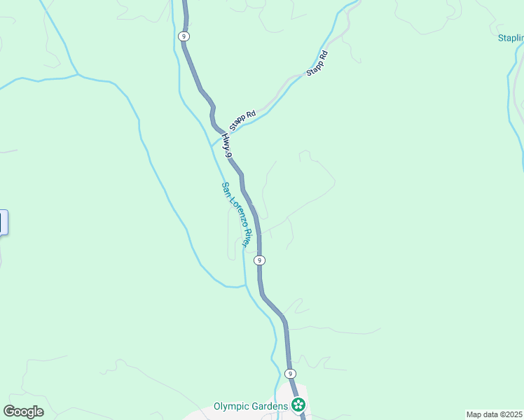 map of restaurants, bars, coffee shops, grocery stores, and more near 175 Ramona Drive in Boulder Creek