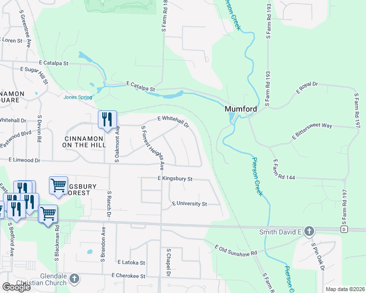 map of restaurants, bars, coffee shops, grocery stores, and more near in Springfield