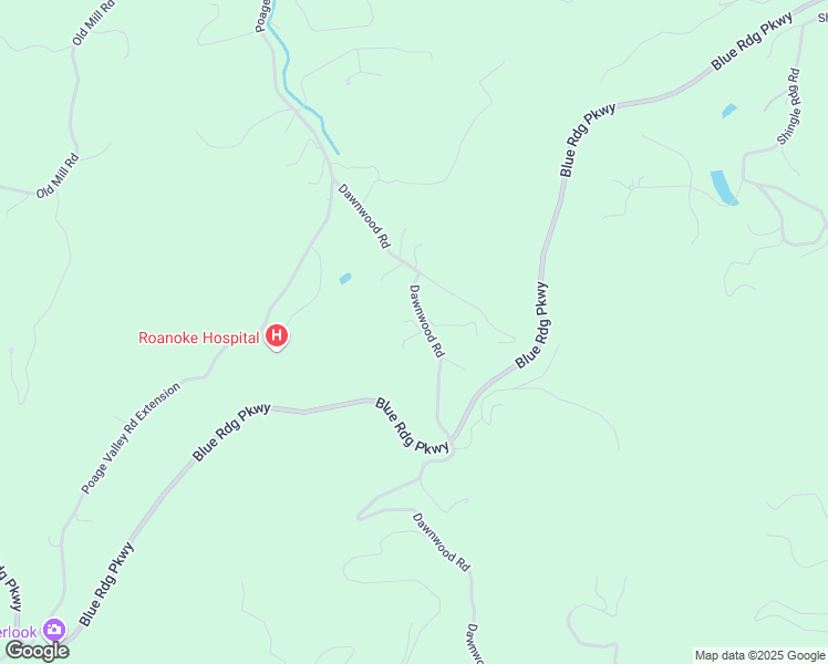 map of restaurants, bars, coffee shops, grocery stores, and more near 6909 Mary B Place in Roanoke
