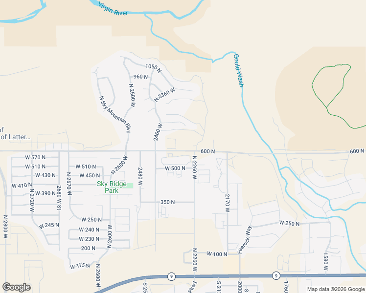 map of restaurants, bars, coffee shops, grocery stores, and more near 2376 Red Cliffs Drive in St. George
