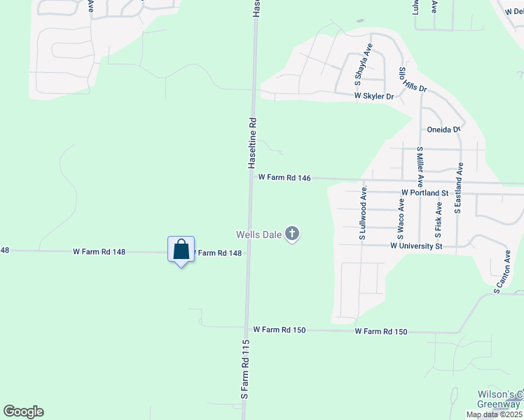 map of restaurants, bars, coffee shops, grocery stores, and more near 1664 South Farm Road 115 in Springfield