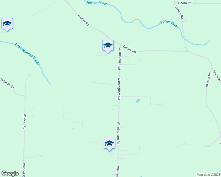 map of restaurants, bars, coffee shops, grocery stores, and more near 1041 Winningham Road in Seymour
