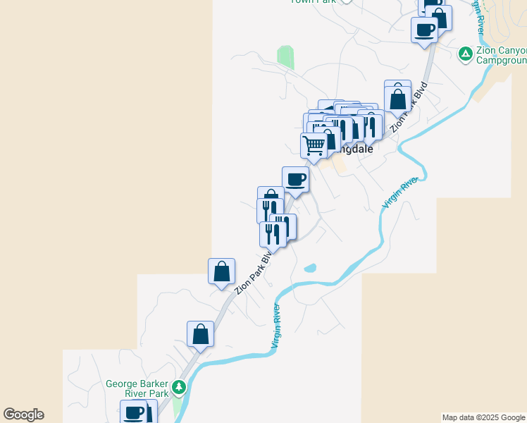 map of restaurants, bars, coffee shops, grocery stores, and more near 113 Gifford Park Drive in Springdale