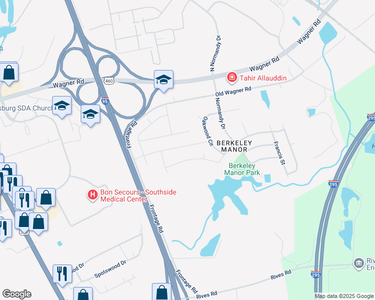 map of restaurants, bars, coffee shops, grocery stores, and more near 538 Scott Street in Petersburg