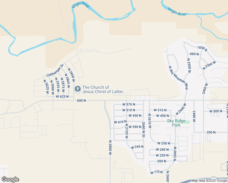map of restaurants, bars, coffee shops, grocery stores, and more near 2760 West 670 North in Hurricane