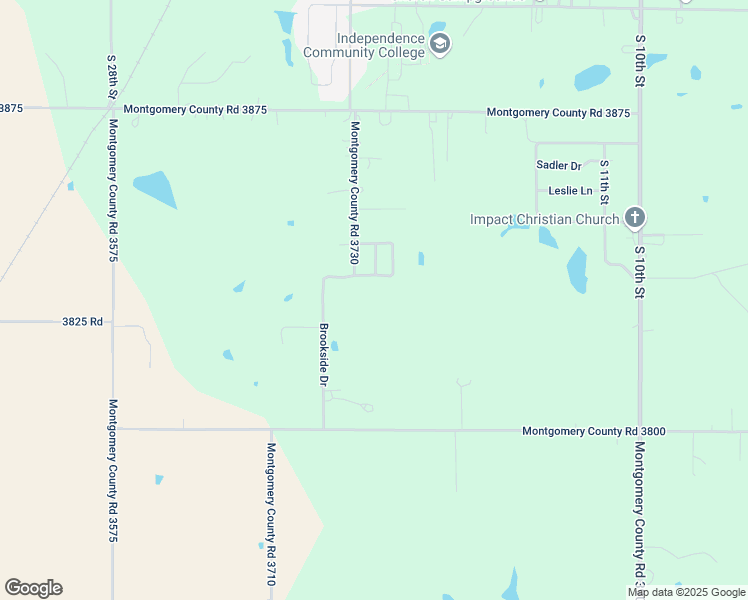 map of restaurants, bars, coffee shops, grocery stores, and more near 3176 Brookside Drive in Independence