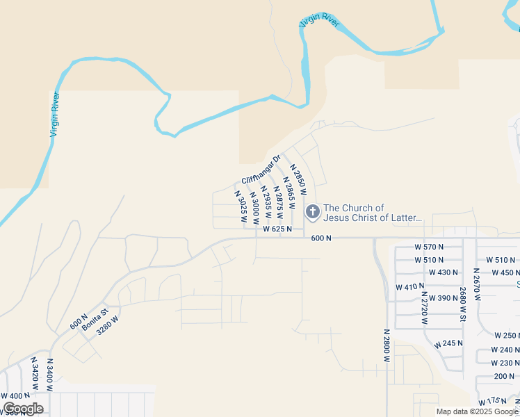 map of restaurants, bars, coffee shops, grocery stores, and more near 700 North 3000 West in Hurricane