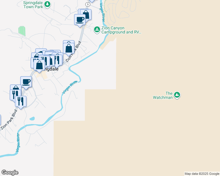 map of restaurants, bars, coffee shops, grocery stores, and more near in Springdale