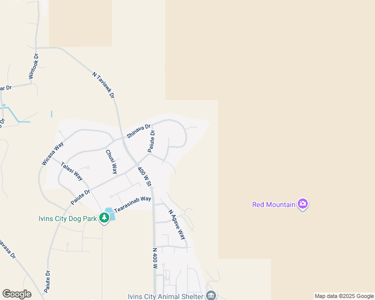 map of restaurants, bars, coffee shops, grocery stores, and more near 283 Shinava Drive in Ivins