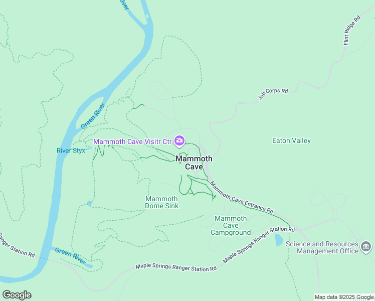 map of restaurants, bars, coffee shops, grocery stores, and more near 1 Mammoth Cave Parkway in Mammoth Cave