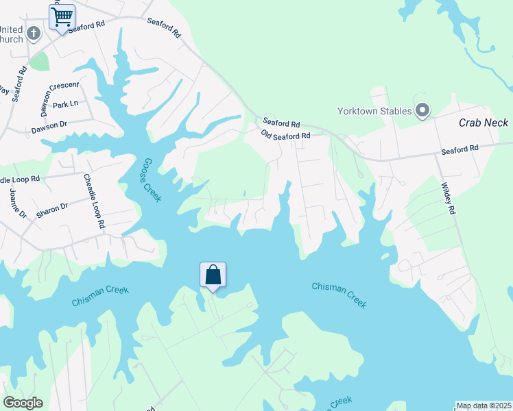 map of restaurants, bars, coffee shops, grocery stores, and more near 403 Sparrer Road in Seaford