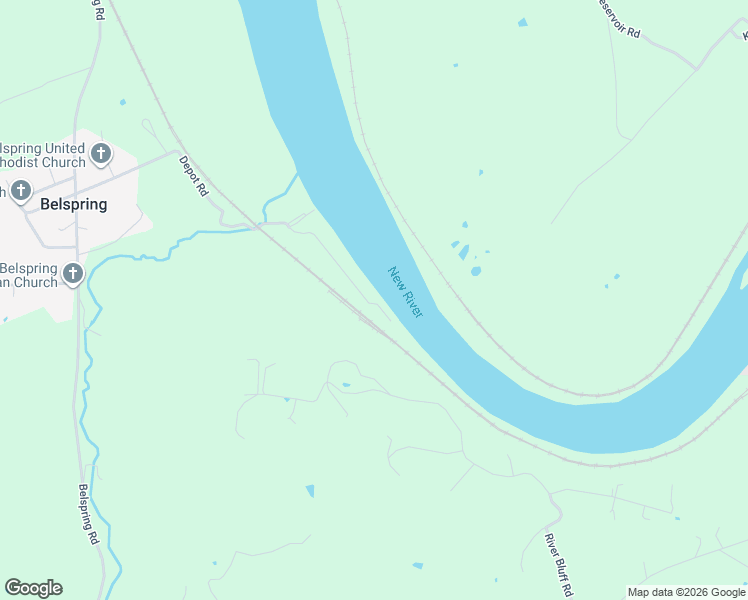 map of restaurants, bars, coffee shops, grocery stores, and more near 7164 Depot Road in Belspring