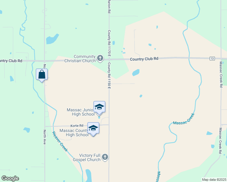 map of restaurants, bars, coffee shops, grocery stores, and more near 4620-4646 Pinewood Lane in Metropolis