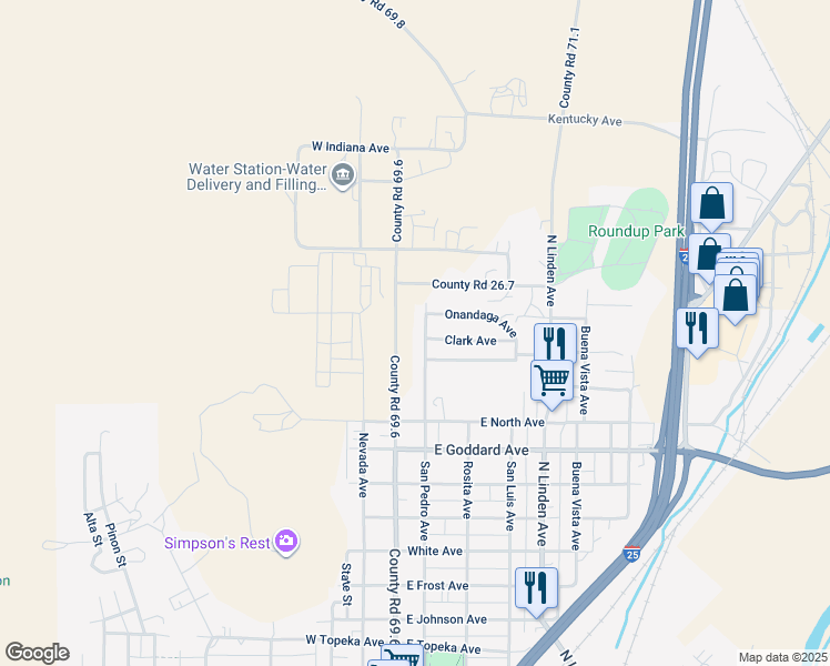 map of restaurants, bars, coffee shops, grocery stores, and more near 1917 San Pedro Avenue in Trinidad