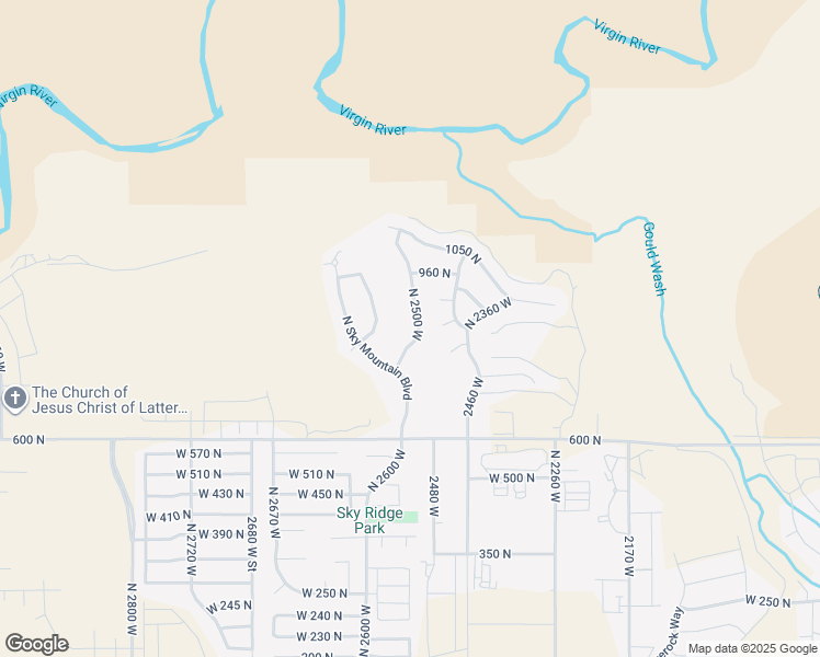 map of restaurants, bars, coffee shops, grocery stores, and more near 839 North 2500 West in Hurricane