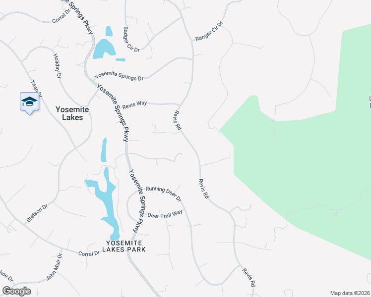 map of restaurants, bars, coffee shops, grocery stores, and more near 42929 Yosemite Springs Drive in Coarsegold