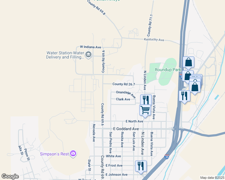 map of restaurants, bars, coffee shops, grocery stores, and more near 1917 San Pedro Avenue in Trinidad