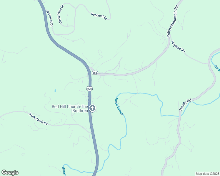 map of restaurants, bars, coffee shops, grocery stores, and more near 5672 Yellow Mountain Road in Roanoke