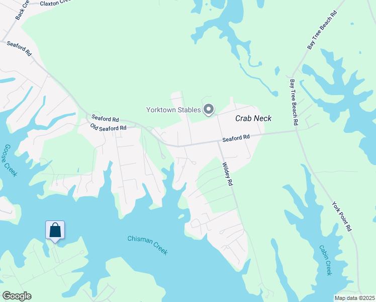 map of restaurants, bars, coffee shops, grocery stores, and more near 3608 Seaford Road in Seaford