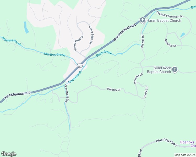 map of restaurants, bars, coffee shops, grocery stores, and more near 8018 Hilltop Drive in Roanoke