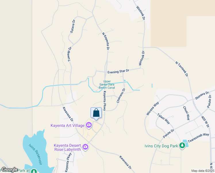 map of restaurants, bars, coffee shops, grocery stores, and more near 1151 Shawnee Court in Ivins