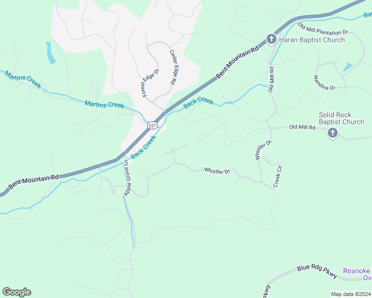 map of restaurants, bars, coffee shops, grocery stores, and more near 8018 Hilltop Drive in Roanoke