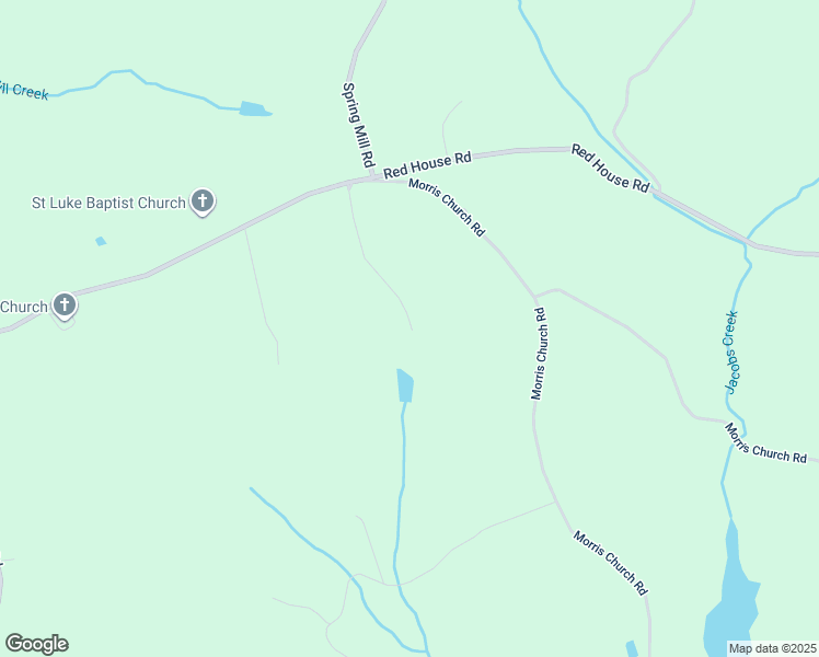 map of restaurants, bars, coffee shops, grocery stores, and more near 13633 Red House Road in Brookneal