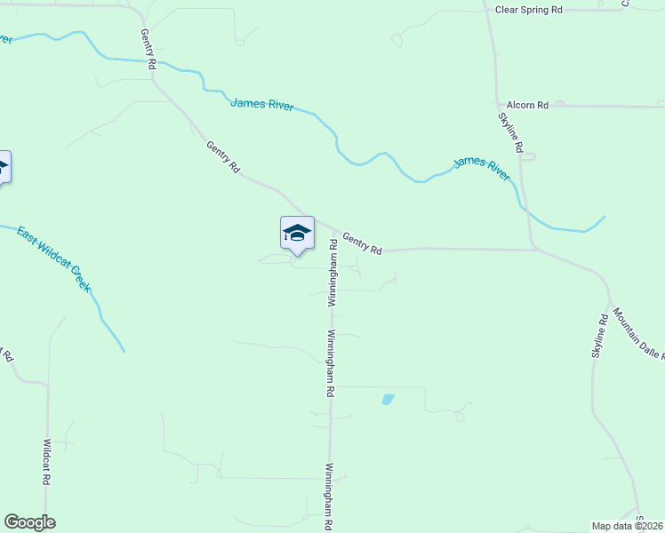 map of restaurants, bars, coffee shops, grocery stores, and more near 1289 Winningham Road in Seymour