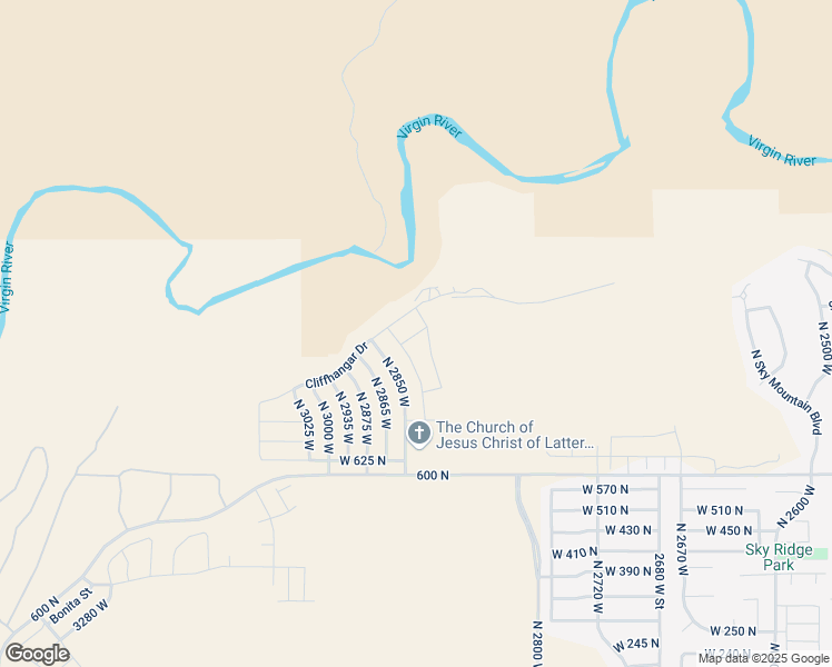 map of restaurants, bars, coffee shops, grocery stores, and more near West 890 North in Hurricane