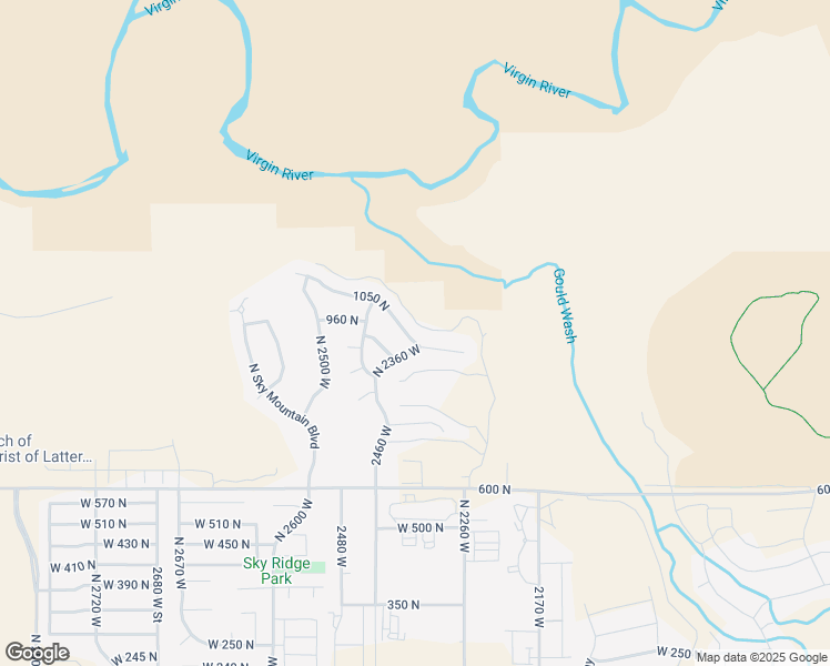map of restaurants, bars, coffee shops, grocery stores, and more near 2364 1050 North in Hurricane