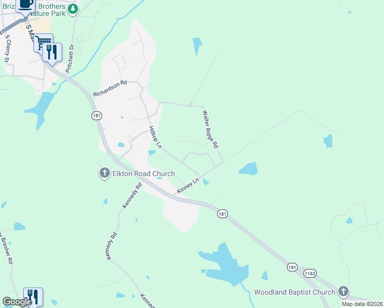 map of restaurants, bars, coffee shops, grocery stores, and more near Hilltop Lane in Greenville