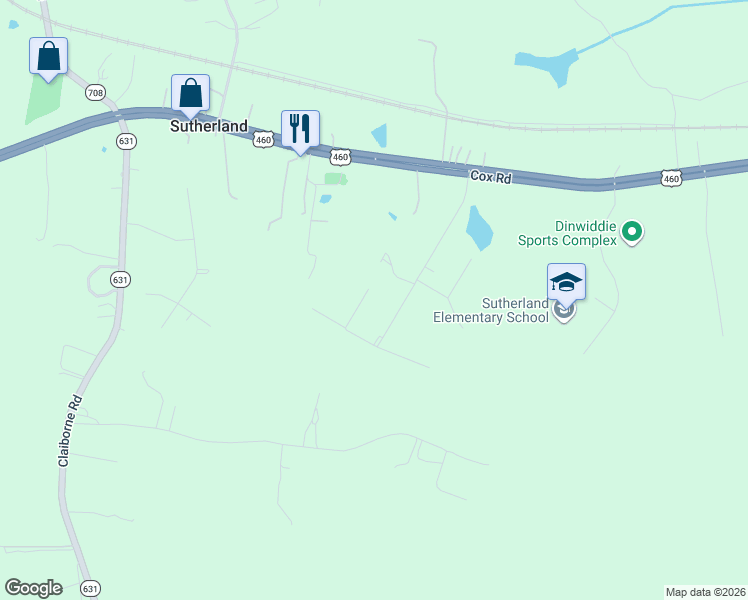 map of restaurants, bars, coffee shops, grocery stores, and more near 6009 Tara Drive in Sutherland