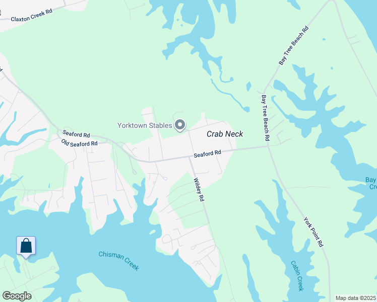 map of restaurants, bars, coffee shops, grocery stores, and more near 3806 Seaford Road in Seaford