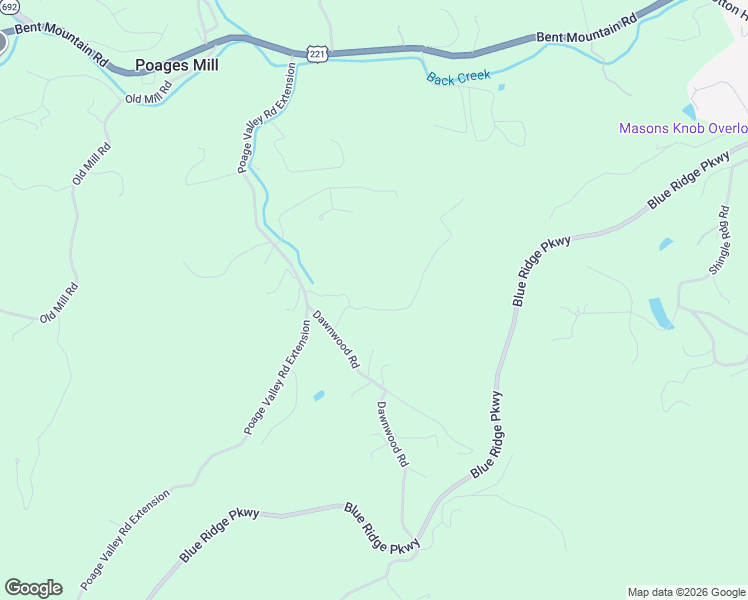 map of restaurants, bars, coffee shops, grocery stores, and more near 6742 Dawnwood Road in Roanoke