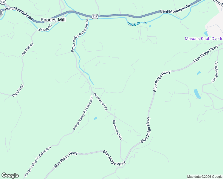 map of restaurants, bars, coffee shops, grocery stores, and more near 6742 Dawnwood Road in Roanoke