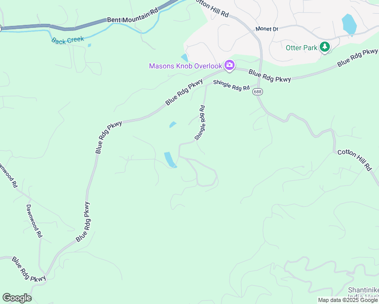 map of restaurants, bars, coffee shops, grocery stores, and more near 6642 Shingle Ridge Road in Roanoke