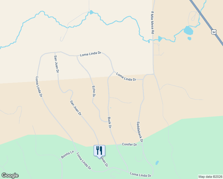 map of restaurants, bars, coffee shops, grocery stores, and more near 310 Echo Drive in Pagosa Springs