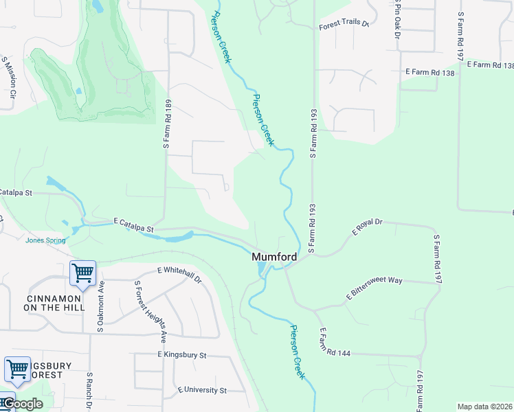 map of restaurants, bars, coffee shops, grocery stores, and more near 1165 South Post Oak Court in Springfield