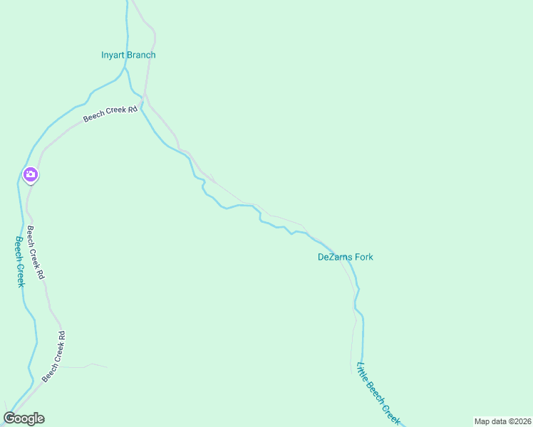 map of restaurants, bars, coffee shops, grocery stores, and more near Little Beech Creek in Clay County