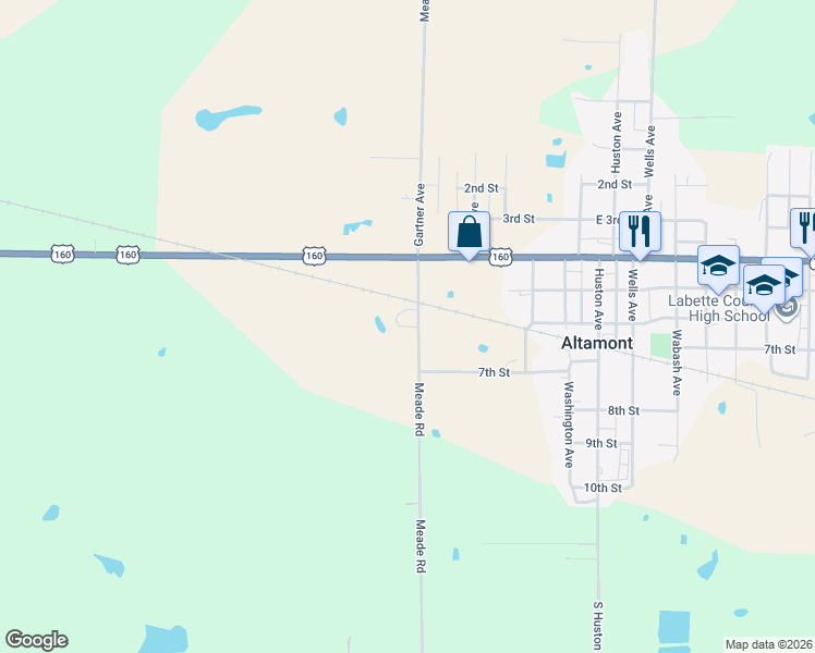 map of restaurants, bars, coffee shops, grocery stores, and more near 618 Gartner Avenue in Altamont