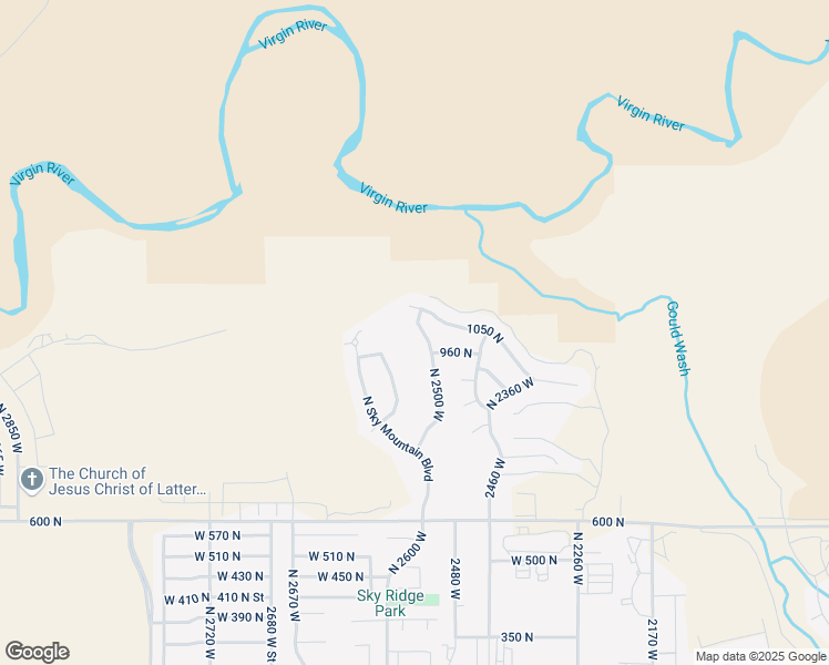 map of restaurants, bars, coffee shops, grocery stores, and more near 999 North 2500 West in Hurricane
