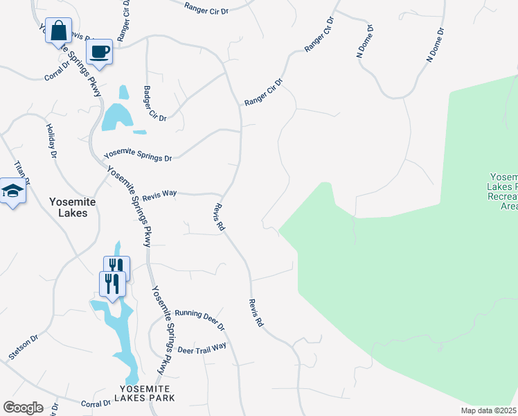 map of restaurants, bars, coffee shops, grocery stores, and more near 30420 Seminole Drive in Coarsegold