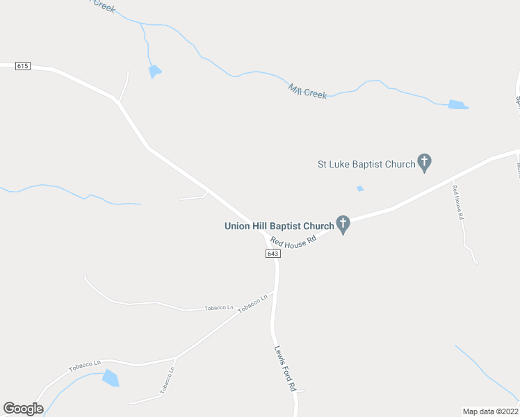 map of restaurants, bars, coffee shops, grocery stores, and more near 12610 Red House Road in Brookneal