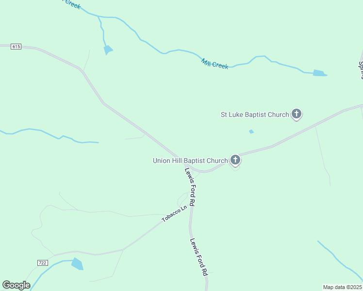 map of restaurants, bars, coffee shops, grocery stores, and more near 12610 Red House Road in Brookneal