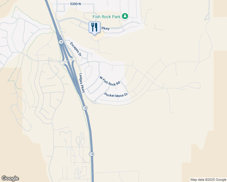 map of restaurants, bars, coffee shops, grocery stores, and more near 4739 Fish Rock Circle in St. George