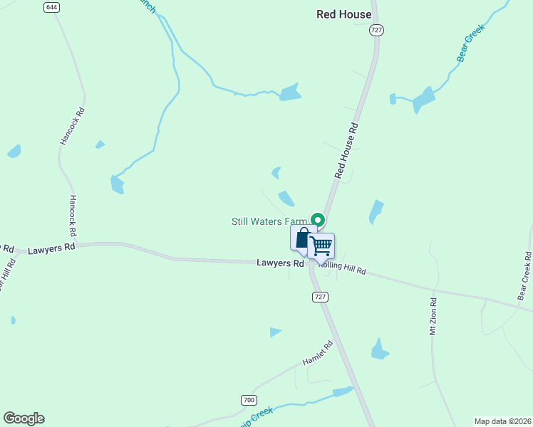 map of restaurants, bars, coffee shops, grocery stores, and more near in Red House