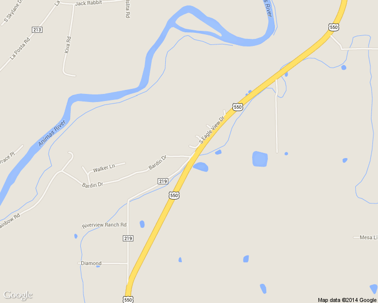 map of restaurants, bars, coffee shops, grocery stores, and more near 819 County Road 219 in Durango