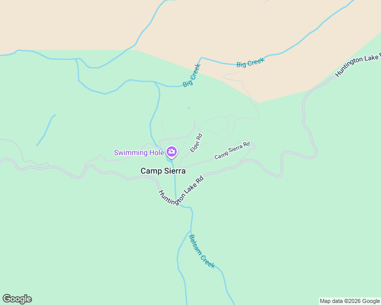 map of restaurants, bars, coffee shops, grocery stores, and more near 52358 Elder Road in Big Creek